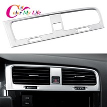 abs 인테리어 카 센터 에어 벤트 아웃렛 커버 스티커 폭스바겐 골프 7 mk7 7.5 mk7.5 lhd 2013 - 2019, 없음