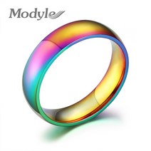 Modyle 2022 여성을위한 골드 컬러 결혼 약혼 반지 소녀를위한 레인보우 게이 쥬얼리 선물 bijoux ring femme, 12