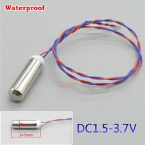 마이크로 방수 코어리스 진동 모터 미니 7mm 24mm DC 15V3V 실린더 진동기 진동 엔진, 없음