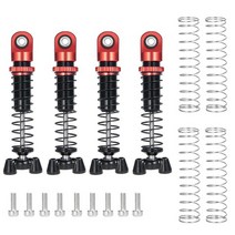 쇽업쇼바 axspeed 4pcs 알루미늄 스프링 조정 가능한 오일 쇼크 업소버 댐퍼 서스펜션 kyosho jimny 118 mini-z 4×4 지프 124 rc 자동차, 4개