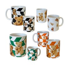 머그컵 강아지머그 귀여운컵 곰돌이컵 홈카페 Cotton bear mug (340ML), 큰곰돌이, 화이트, 1개