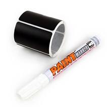 블랙 라벨 스티커 프로 피카 흰색 페인트 마카 마커 펜 세트