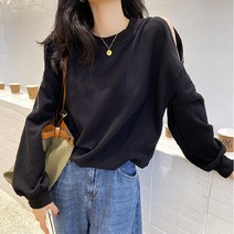 봄 가을 디자인감 긴팔 오프숄더 맨투맨 여조 코트