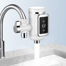간편 급속 온수기 수도꼭지 전기 순간 캠핑카 카라반, 3초급속가열 디지털 누수방지 측면급수