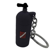 스킨스쿠버 산소통 스노클링 스쿠버 다이빙 5 색 미니 에어 탱크 실린더 병 키 체인 링 다이버 선물, Black