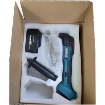 18V 배터리 전원 무선 다기능 공구 다목적 리노베이션 전동 진동 멀티, [01] with 1 4A battery, [01] EU Plug