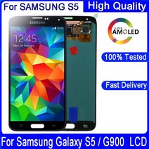 삼성 Galaxy S5 i9600 G900 G900F G900M G900H 터치 스크린 디지타이저 어셈블리 용 기존 5.1 S5 LCD 슈퍼 AMOLED 디스플레이, 화이트 오리지널