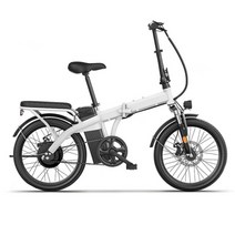 접이식자전거 전기자전거 성인자전거 jaycreer 20인치 전동 자전거 7단 48v 350w, 48v 20ah 배터리, 흰색 스포크 휠