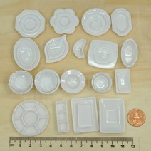 파스텔크래프트 (26)미니어처 그릇*1호*하양 접시&그릇 30여종 J-04-212