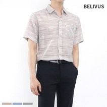 빌리버스 남성 반팔 셔츠 BBI043 시원한 남자 단가라 여름 남방