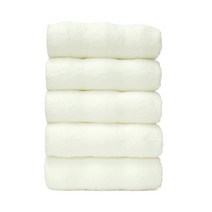 클라우망 포그니 40수 콤팩트코마사 무형광 타올 180g 5장세트, 5장, 클라우드 화이트