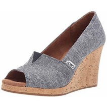 탐스 여성용 클래식 에스파드리유 웨지 샌들 크로스해치 자카드 [미국 직배송]