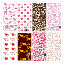 도자기전사지 전사지 제작 꽃무늬 초콜릿 전송 종이 케이크 가게 베이킹 금형 사랑 인쇄 용지 심장 모양 발, 01 mixed color