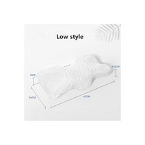 뷰티 베개 낮은 수면 경추 사이드 뒷 목 주름 방지 얼굴 메모리 폼, Low style-White