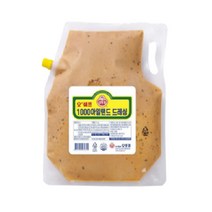 오뚜기 오쉐프 1000 아일랜드 드레싱, 2kg, 3개