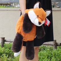 엎드린 나무늘보 여우 라쿤 악어 장난감 털인형 쿠션 친구 생일 선물, Fox, 45cm