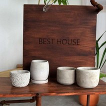 (ycons)모던 시멘트 미니 화분 (4종)