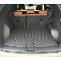 차차차 트렁크매트 등받이 퀄팅 가죽 볼보 XC40 XC60 XC90 S90 V90, 트렁크매트_바닥+등받이_프리미엄_올블랙, S90 S90  17년~