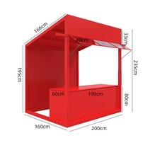 플리마켓 가판대 이동식 행사 매대 테이블 야외 부스, 화이트 프레임 + 화이트 타포린