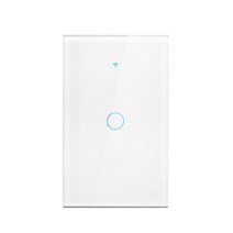 Tuya 스마트 라이프 Led 라이트 와이파이 터치 스위치 110V-220V Alexa 구글 홈으로 작동, 02 Live Neutral Wire_02 2-Gang, 01 White US