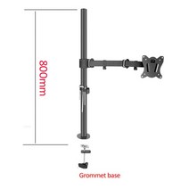 800mm DL-T902-180 데스크탑 스탠드 풀 모션 360 도 스틸 모니터 홀더 10 "-27" 클램프베이스 마, 02 with grommet base