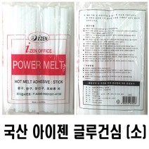 국산 아이젠 글루건심 핫멜트스틱 소 7mm 600g 1봉 강력접착제 어린이집 유치원 초등학교 만들기재료, 1개
