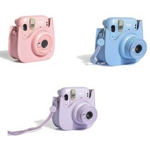 욜케이유 인스탁스 미니11 가죽 폴라로이드 케이스 가방 카메라 핸드 스트랩, 1-인스탁11가죽-퍼플