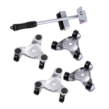 펀펀상사 만능지렛대 무거운 가구 짐 옮기는 도구 가구이동바퀴 킹 파워 크레인, 삼각발 실버