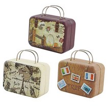 Cabilock 3pcs Handheld Tinplate Gift Boxes Beautiful Candy Boxes Gift Wrapping Boxes Metal Iron Boxe, 1