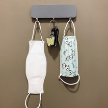 현관문 마스크걸이대 자석 후크 고리 벽에붙이는 자석마스크걸이 열쇠 차키 모자 다이소 3종, 1구, 화이트