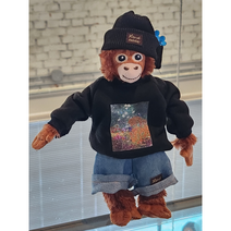 이케아 원숭이 인형 새끼 미니 아기 오랑우탄, -, 아기오랑이+남자옷 세트
