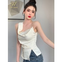 블라우스 H 한 여왕 어 세련된 체인 디자인 시폰 작업 캐주얼 탑스 여름 시리즈 여성의 빈티지 셔츠