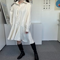 조리원동기 찰랑찰랑 카라단추 셔츠원피스 하객원피스 여성가을원피스