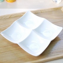 아트 직사각나눔접시 정사각나눔접시 소 중 대, 1개, 정사각4절20cm(중)