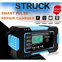 밧데리 방전 자동차 배터리 충전기 6A 12V 완전 스마트 펄스 수리 습식 건식 납 산성 오토바이 SUV, [19] Blue-AU, 19 Blue-AU