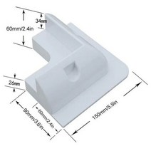 태양열 발전 거치대 솔라 패널 클립 태양광 브라켓 RV 지붕 상단 태양 장착 고정 브래킷 키트 와이어 박스 지지 홀더 캐러밴 캠핑 보트 요트 모터홈, Conrner Bracket, 1개