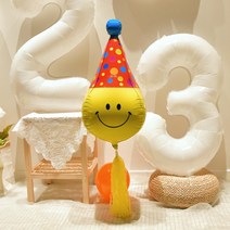[오늘발송] 3D 고깔 스마일 풍선 생일파티 파티꾸미기 아기백일상