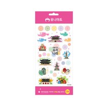 차카니샵 1500 유니아트 교육용 투명 스티커 AA004 전통 2매