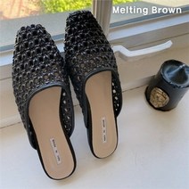 셀러허브 패션 [멜팅브라운] 여성 캐주얼 라탄 뮬 블로퍼 4color