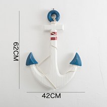 300일 셀프촬영 용품 소품 배경 앨범 앵커 해양 장식, 62cm 앵커 2줄 레드