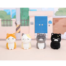 쫀득한 냥줍 스트레스 팡팡 날려버리기에 좋은 귀여운 모찌모찌 박스냥 스트레스볼 인형, 참치냥