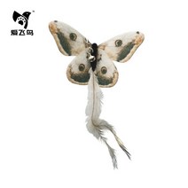 날아다니는 앵무새 고양이 장난감 흡입 컵 베이스 고양이 스틱 새 깃털 나비 복어 벨 스틸, 40 잔디 녹색