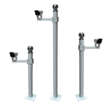 CCTV 브라켓 거치대 폴대 고정 받침대 1m 1.5m 2m, 밝은 회색