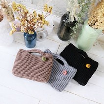 러브컨츄리 (DIY키트)미니 심플 토드백 만들기 뜨개질 DIY 패키지, 217-그레이