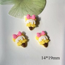 레진아트 재료 세트 만들기 50 개/대 귀여운 유니콘 선인장 플랫 백 평면 수지 활 재료 DIY 예술 공예 스티커 액세서리 혼합 홈 장식, 06 Pink Bow