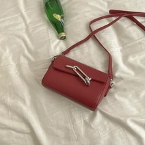 HXT 미니 크로스백 유니크 버클 가죽 숄더백 심플 시크한 사계절 여성가방