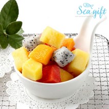 [씨기프트]냉동 열대과일 믹스 4종 1kg 망고 파파야 용과 파인애플 화채 샐러드 빙수, 단품
