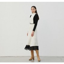 에고이스트 배색 포인트 져지 롱 원피스 EM4CO260
