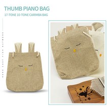 귀여운 엄지 손가락 피아노 10/17 키 칼림바 보관 가방 아프리카 산자 MBIRA 천 운반 케이스 악기 액세서리, CHINA