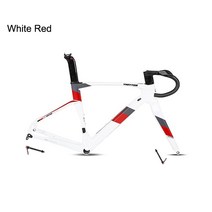 트위터 CYCLONEPRO 2021 탄소 도로 자전거 프레임 디스크 드롭 바 F12X100 R12X142MM 700C 28C 타이어 경주 FRAMESET, 화이트 레드, 51 센치 메터